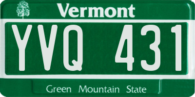 VT license plate YVQ431