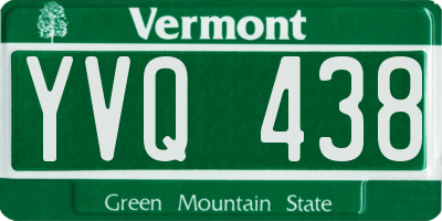 VT license plate YVQ438