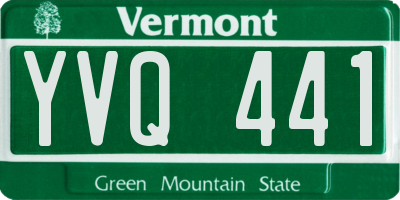 VT license plate YVQ441