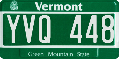 VT license plate YVQ448