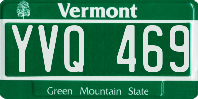 VT license plate YVQ469
