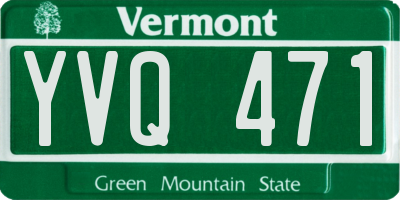 VT license plate YVQ471