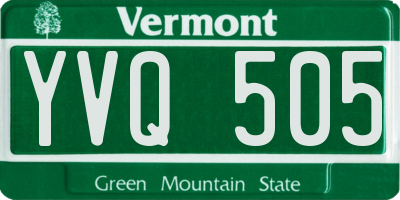 VT license plate YVQ505