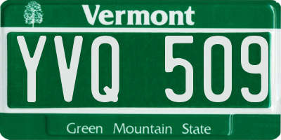 VT license plate YVQ509