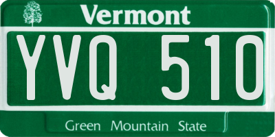 VT license plate YVQ510