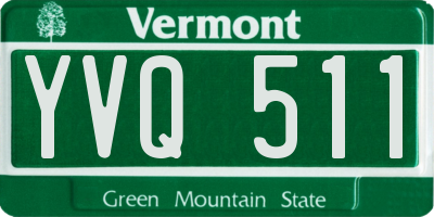VT license plate YVQ511