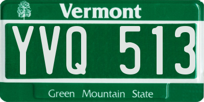 VT license plate YVQ513