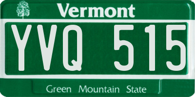 VT license plate YVQ515