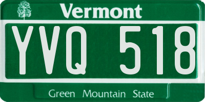 VT license plate YVQ518