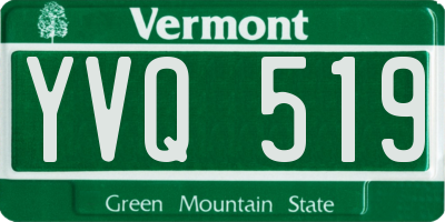 VT license plate YVQ519