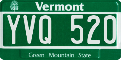 VT license plate YVQ520