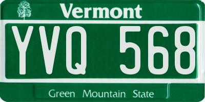 VT license plate YVQ568