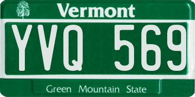 VT license plate YVQ569