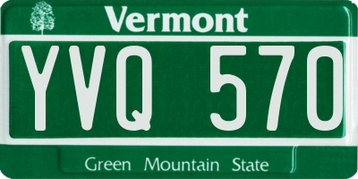 VT license plate YVQ570