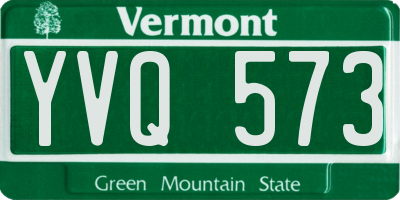VT license plate YVQ573