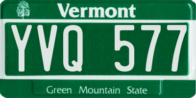VT license plate YVQ577