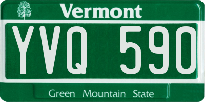 VT license plate YVQ590