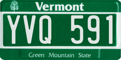 VT license plate YVQ591