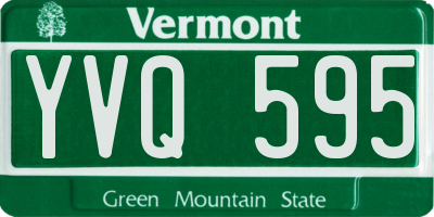 VT license plate YVQ595