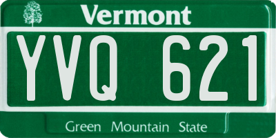 VT license plate YVQ621