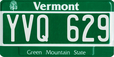VT license plate YVQ629
