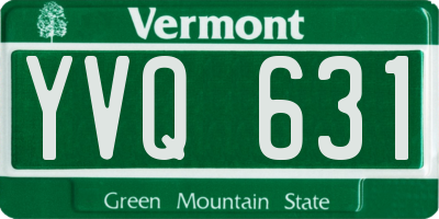 VT license plate YVQ631