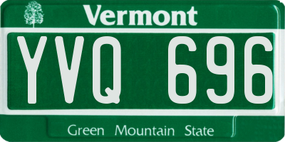VT license plate YVQ696