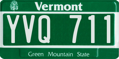 VT license plate YVQ711