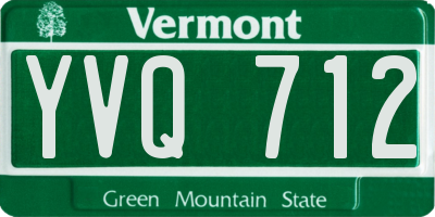 VT license plate YVQ712