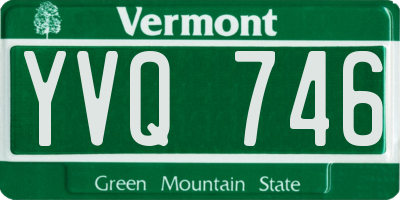 VT license plate YVQ746