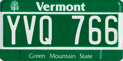 VT license plate YVQ766