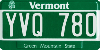 VT license plate YVQ780