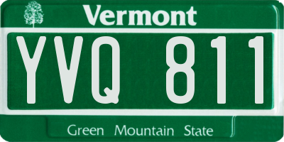 VT license plate YVQ811