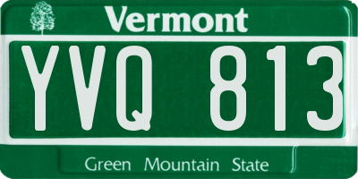 VT license plate YVQ813