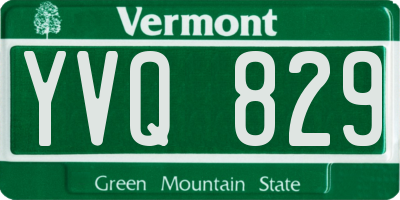 VT license plate YVQ829