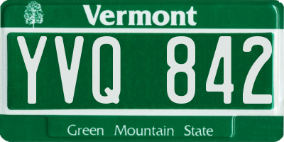 VT license plate YVQ842
