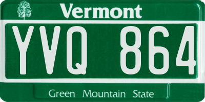 VT license plate YVQ864