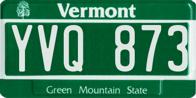 VT license plate YVQ873