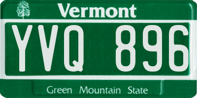 VT license plate YVQ896