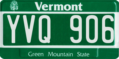 VT license plate YVQ906