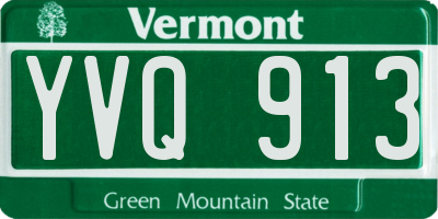 VT license plate YVQ913