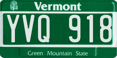 VT license plate YVQ918