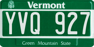 VT license plate YVQ927