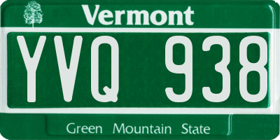 VT license plate YVQ938