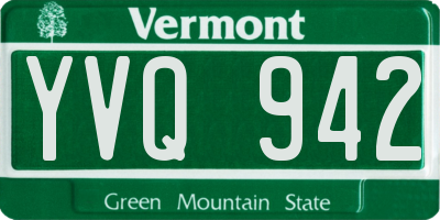 VT license plate YVQ942