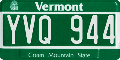 VT license plate YVQ944