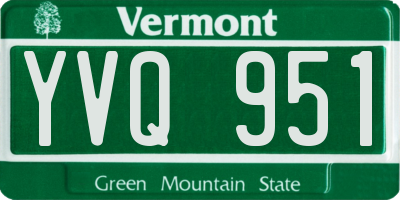 VT license plate YVQ951