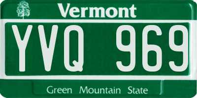 VT license plate YVQ969