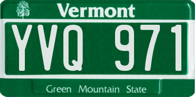VT license plate YVQ971