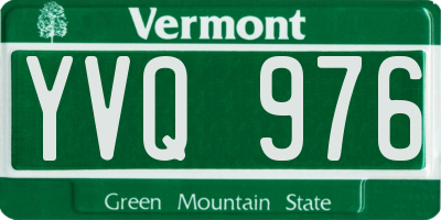 VT license plate YVQ976